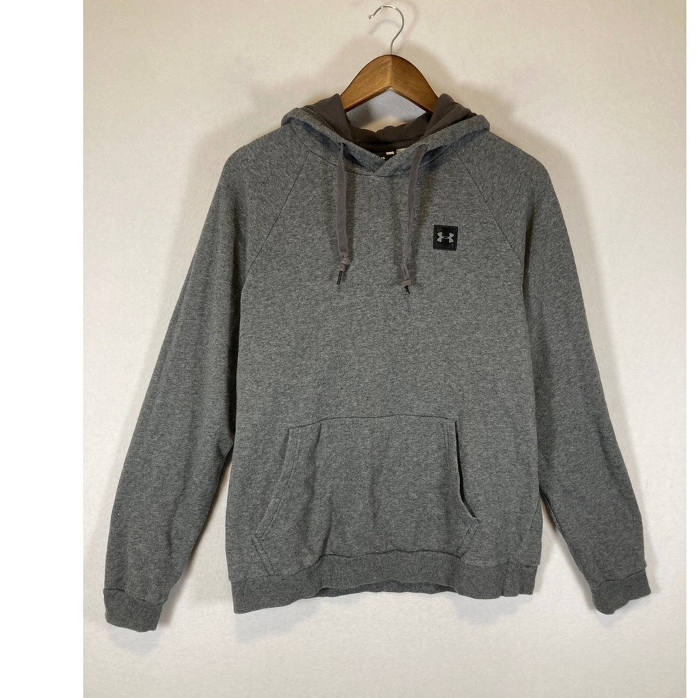 Athleisure Under Armour Mens Large Grey Rival Fleece‎ Raglan Pullover Hoodie
